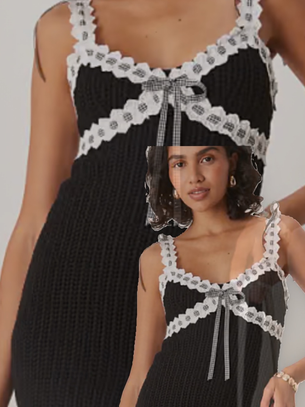 NWT  FOR LOVE & LEMONS becka mini dress in black Large